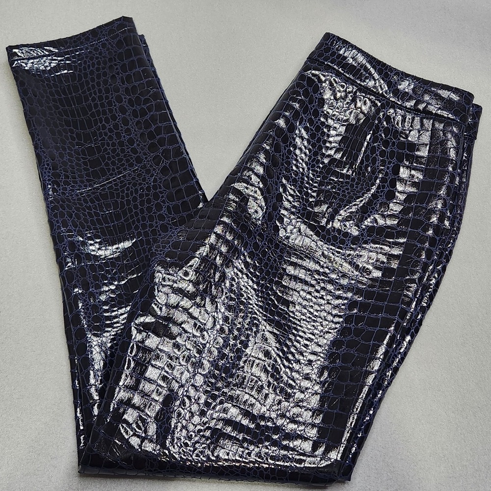 Jenniferle Pants Women's XL 32x30 Black Blue Croc Reptile Kylie Jenner Celebrity - Picture 5 of 15
